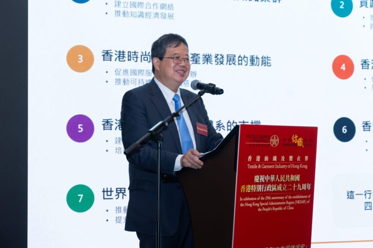 張家敏:科技、綠色轉型及供應鏈服務 為香港紡織製衣業開拓新增長