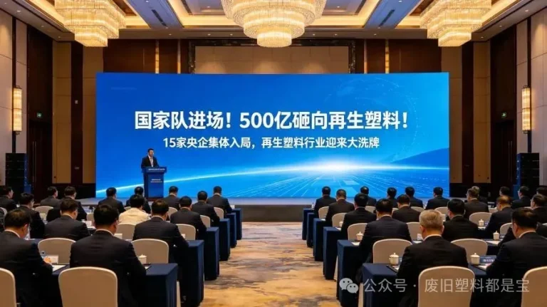 【轉載】國家隊進場！500億元投向再生塑料！15家央企集體入局，再生塑料行業迎來大洗牌？